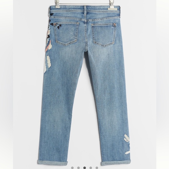 PILCRO Embroidered High-Rise Relaxed Jeans - Blue - Size 25 - Picture 2 of 15